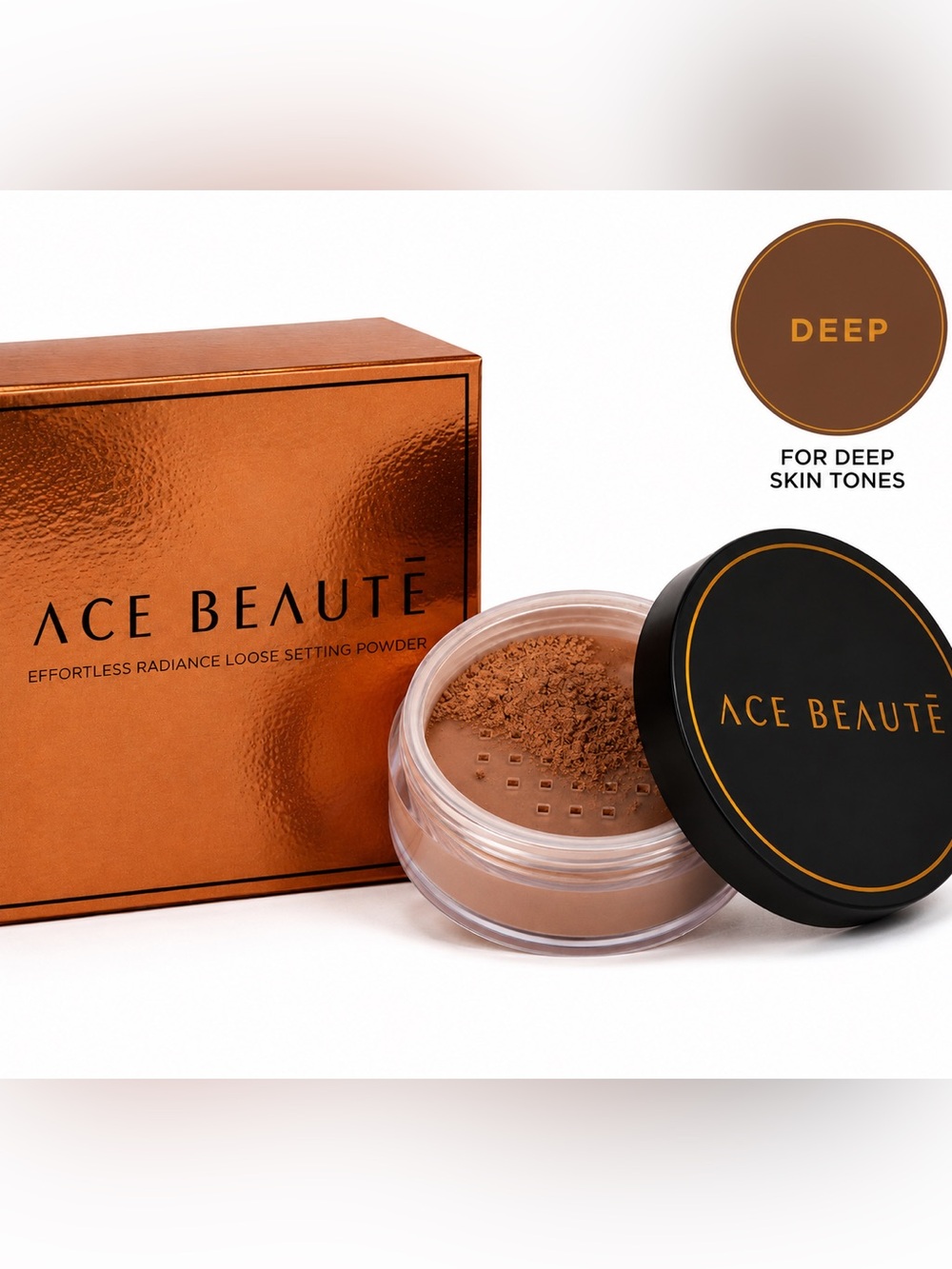 3/$30 ACE BEAUTÉ Effortless Radiance Loose Setting Powder - DEEP